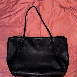 Kate Spade Black Pebbled Leather Tote